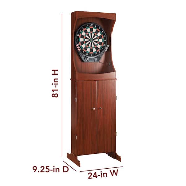 Hathaway Outlaw Free Dart Board and Set - Cherry BG1040 - The Home Depot