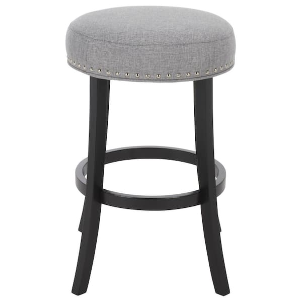 Amato 26 in. H Gray/Black Bar Stool