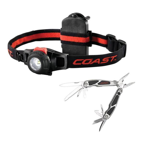 Coast 12-in-1 LED Micro Pocket Pliers and Dimming LED Headlamp Combo Pack