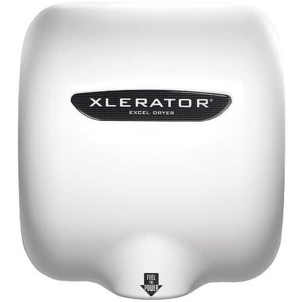 XLERATOR Automatic 110-120-Volt Electric Hand Dryer in White Epoxy With Noise Reduction Nozzle
