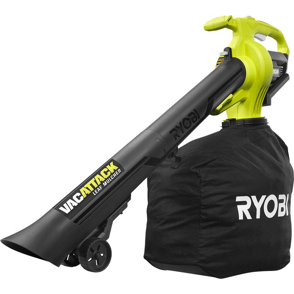40V Cordless Black and Green Leaf Vacuum Mulcher