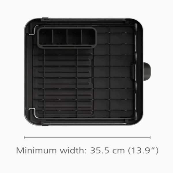 Joseph Joseph Extend Steel Plus Expandable Dish Rack with Wine Glass Holder