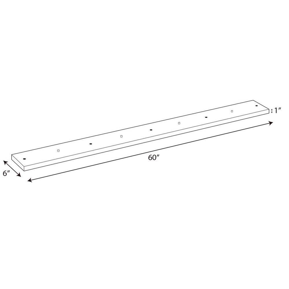 Graphite 60-Inch Steel 5-Light Canopy Accessory