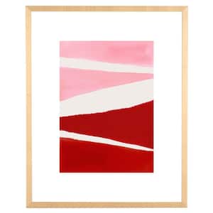 Paint The Town Pink Framed Mixed Media Abstract Wall Art 4 in. x 19 in.