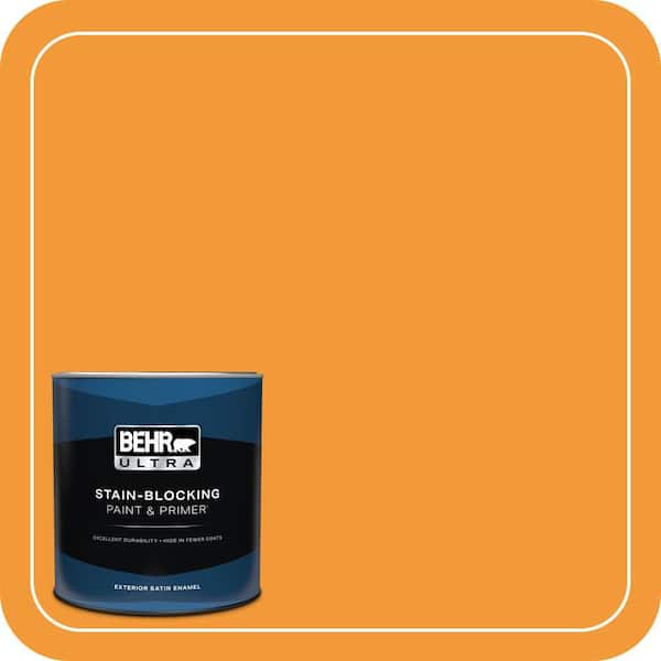 BEHR ULTRA 1 qt. #280B-6 Amber Glow Satin Enamel Exterior Paint & Primer