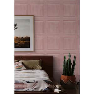 Arthouse Blush Washed Faux Panel Vinyl Peel and Stick Wallpaper Roll 30.75 sq. ft.