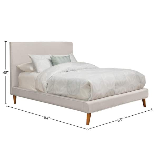 Alpine Furniture Britney Gray Wood Frame Full Platform Bed