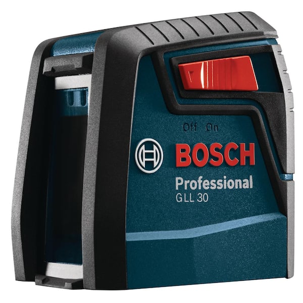 Bosch 50 ft. Cross Line Laser Level Self Leveling with VisiMax Technology,  L-Bracket Adjustable Mount and Hard Carrying Case GLL 50 - The Home Depot