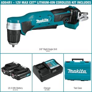 12V max CXT Lithium-Ion Cordless 3/8 in. Right Angle Drill Kit (2.0 Ah)