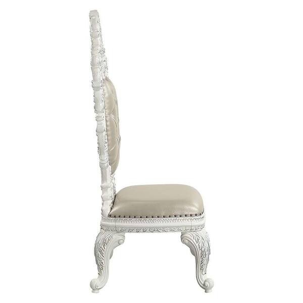 Acme Valkyrie Side Chair Set Of 2 In Light Gold And Gray Finish