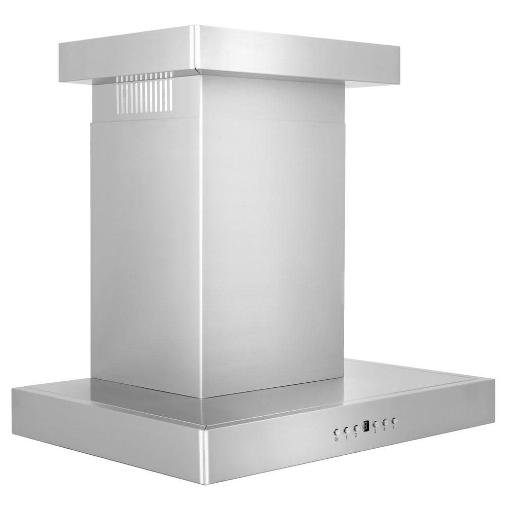 24" Stainless Steel Convertible Wall Mount Range Hood with Charcoal Filter