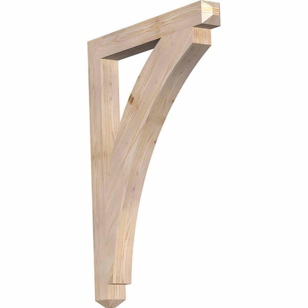 Ekena Millwork 3.5 in. x 44 in. x 32 in. Douglas Fir Thorton Craftsman Smooth Bracket