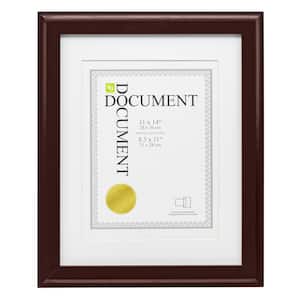 Oxford Wood Document Frame - Espresso, 11" by 14" Matted for 8.5" by 11", 8-Pack