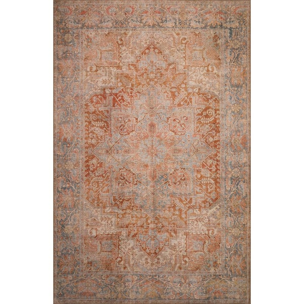 MILLERTON HOME Cayetana Rust 2 ft. x 3 ft. Transitional Moroccan Machine Washable Area Rug