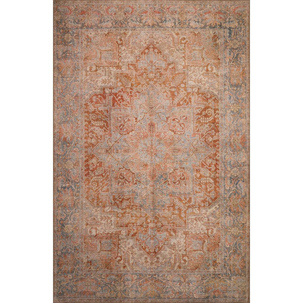 Rust 8x10 Rug MILLERTON HOME Cayetana Rust 8 ft. x 10 ft. Transitional Moroccan ...