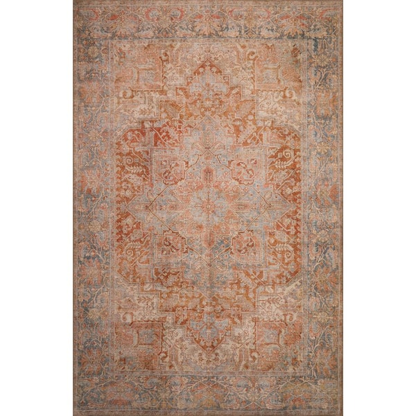 MILLERTON HOME Cayetana Rust 8 ft. x 10 ft. Transitional Moroccan Machine Washable Area Rug