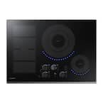 30 in. Induction Cooktop with Fingerprint Resistant Black Stainless Trim with 5 Elements and Flex Zone Element