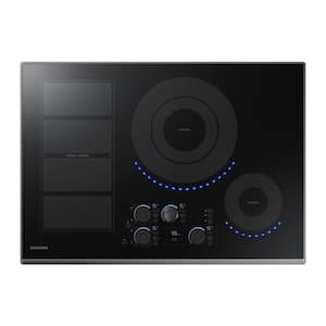 30 in. Induction Cooktop with Fingerprint Resistant Black Stainless Trim with 5 Elements and Flex Zone Element