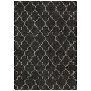 Amore Charcoal 5 ft. x 7 ft. Shag Contemporary Area Rug