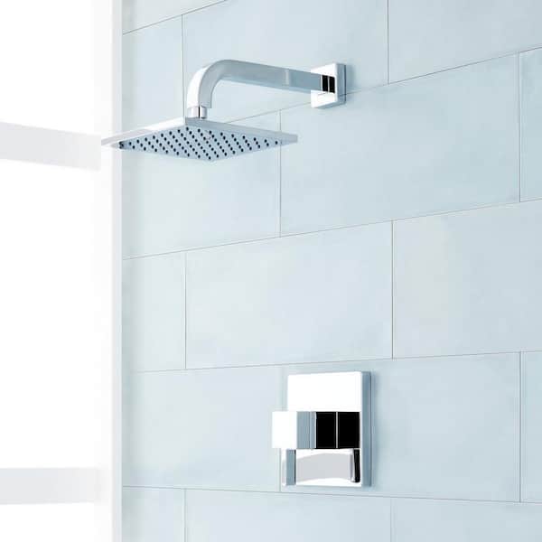 SIGNATURE HARDWARE Rigi Single Handle 1-Spray Shower Faucet 1.8 GPM with Pressure Balanced in. Chrome