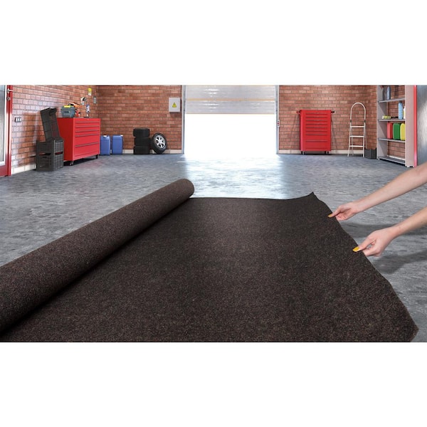 Ottomanson 8 Ft 2 In L X 7 Ft 2 In W Garage Floor Mat Brown Polypropylene Protective Carpet Mat Gfm808 7x8 The Home Depot