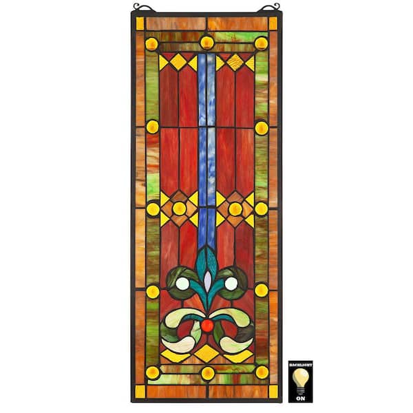Design Toscano Cannes Tiffany-Style Stained Glass Window Panel