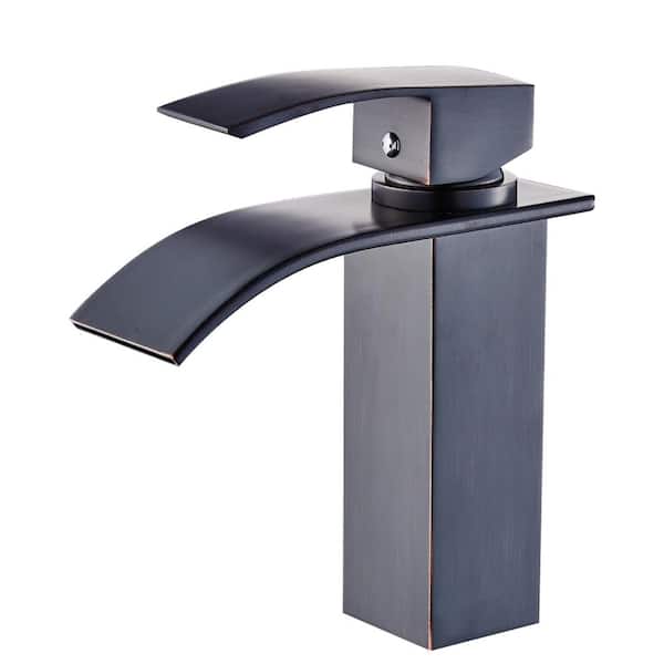 Unbranded Waterfall Bathroom Faucet, Single Handle Single Hole Bathroom Lavatory Vanity Sink Faucet in Oil Rubbed Bronze