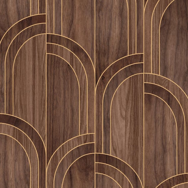 Unbranded Sublime Modella Wood Walnut Wallpaper