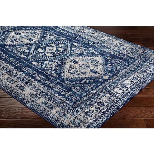 Havana Navy Traditional 3 ft. x 14 ft. Runner Indoor Area Rug