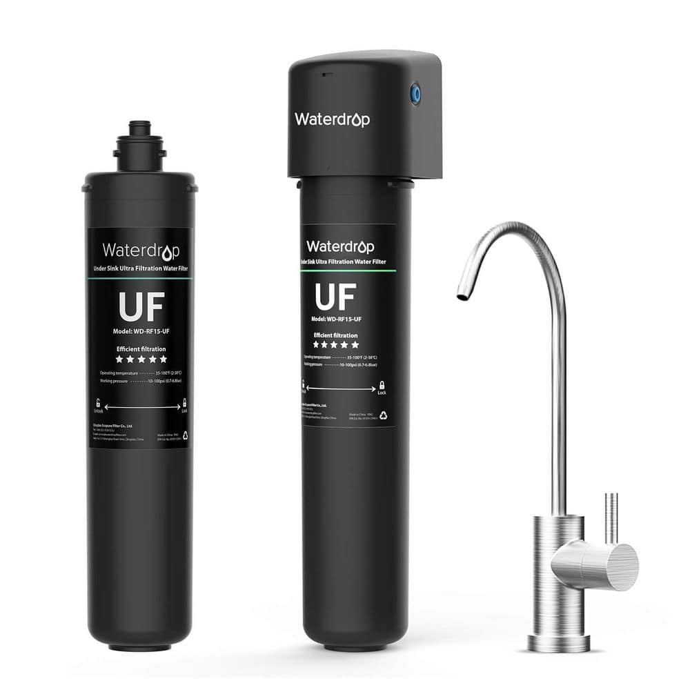 15UB-UF 0.01 μm Ultra Filtration Under Sink Water Filter System 16K Gal. with Dedicated Faucet, Extra RF15-UF Filter price history on PriceWatchPro