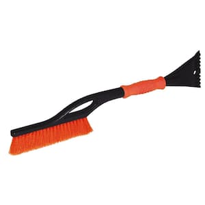 23 in. Plastic Handle and 6 in. Plastic Blade - Deluxe Snow Brush and Ice Scraper
