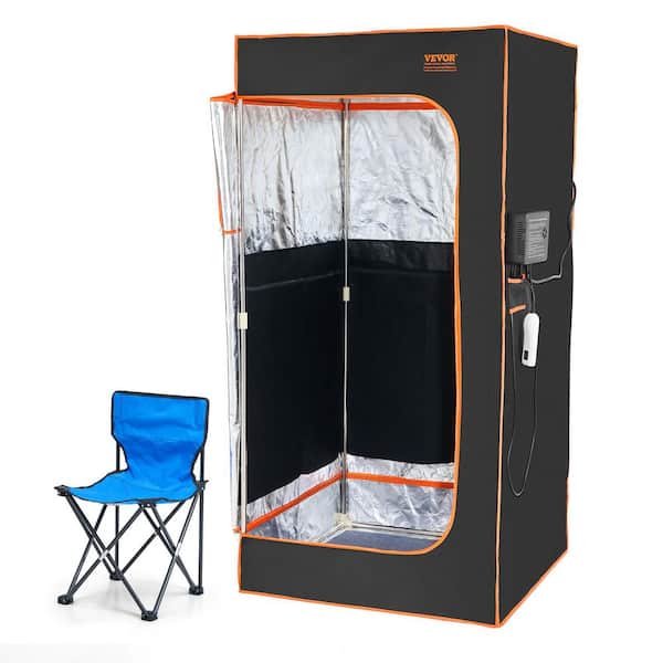 Portable Sauna Tent Full Size 1400-Watt Steel Frame 1-Person Indoor Infrared Sauna with Soothing Infrared Heated Therapy