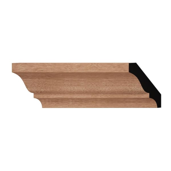 Ekena Millwork WM52 1.63 in. D x 2.25 in. W x 6 in. L Wood (Sapele) Crown Moulding Sample