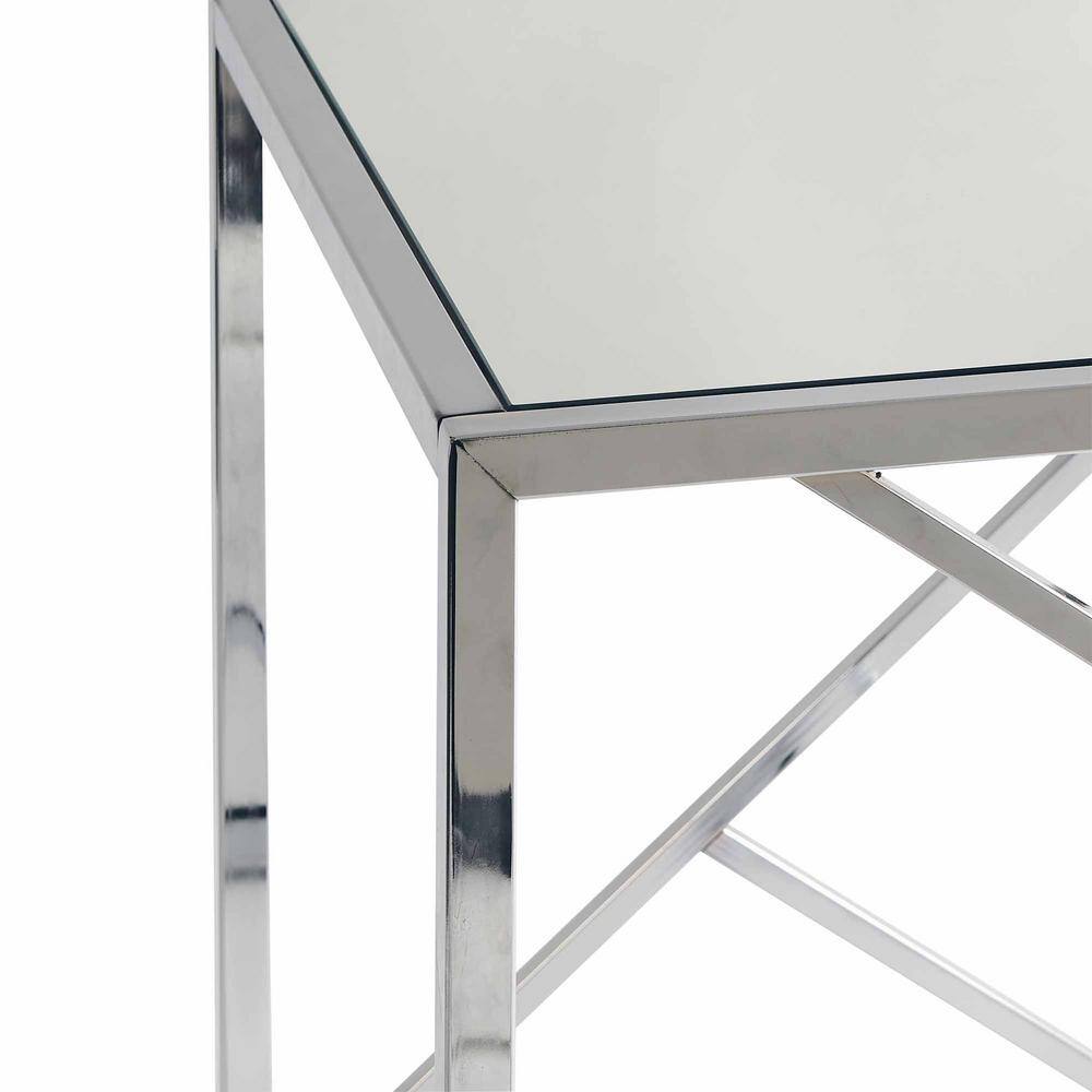 Stella 47" Chrome Rectangular Contemporary Coffee Table