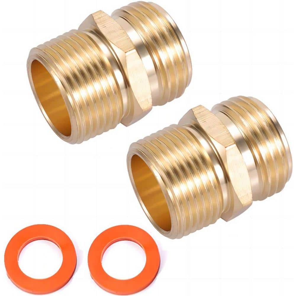 3/4 in. GHT Male x 3/4 in. NPT Male Connector, Brass Garden Hose to Pipe NP