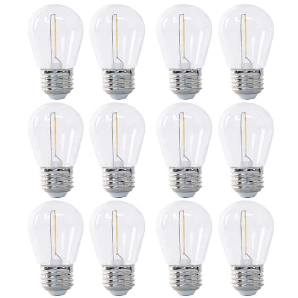 Feit Electric 11-Watt Equivalent S14 String Light LED Light Bulb, Warm White 2200K (12-Pack)