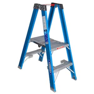 2 ft.Fiberglass Platform Twin Step Ladder (8 ft. Reach Height) with 250 lb. Load Capacity Type I Duty Rating