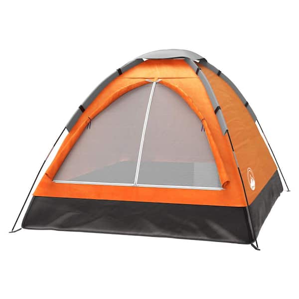 Wakeman Outdoors 2-Person Orange Dome Tent with Carry Bag