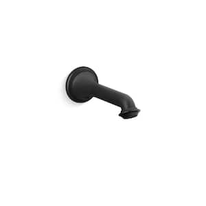 Artifacts Wall Mount Bath Spout With Turned Design in Matte Black