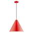 Livex Lighting Metal Shade Mini Pendants 1 Light Shiny Red Mini Pendant ...