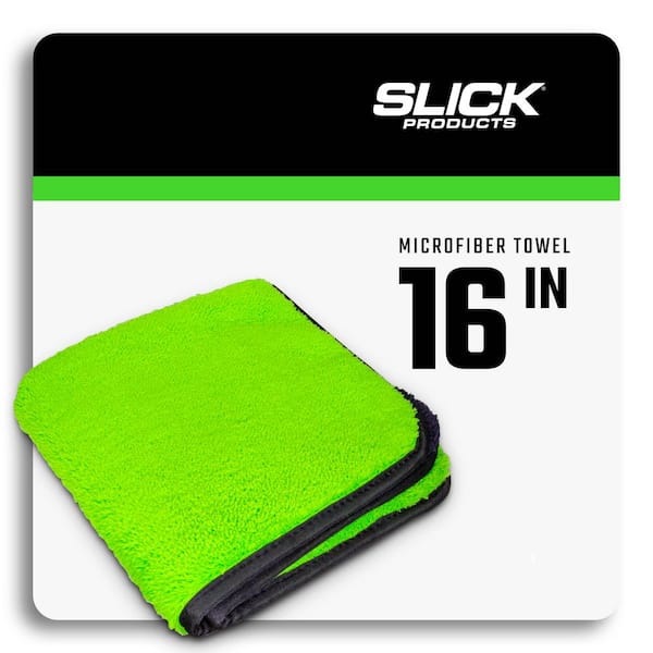 SLICK PRODUCTS Extra Plush Dual Sided Microfiber Towel with Maximum  Absorbency SP5010 - The Home Depot