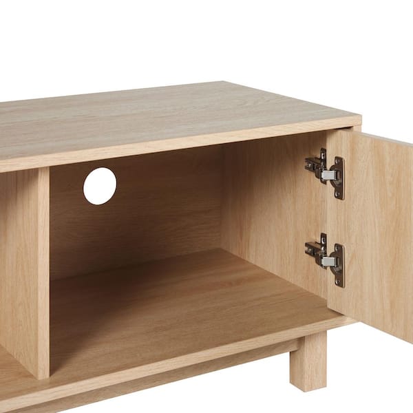 HOMCOM Mobile Porta TV Fino A 50 Con Vani Aperti E Armadietti Con Anta Scorrevole 115x40x49cm 91409089