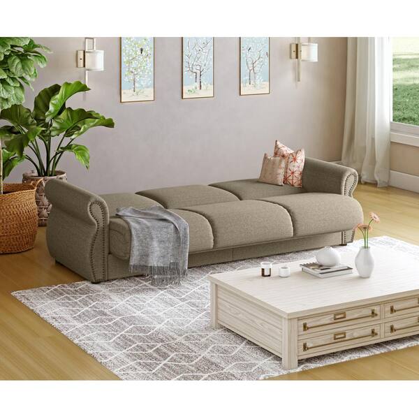 Size Sofa Bed A171403 The Home Depot, Couch Converts To Queen Bed