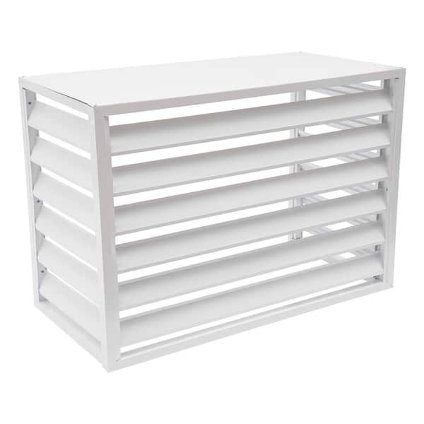 YIYIBYUS 39 in. x 19 in. x 27 in. White Aluminum Alloy Garden Fence ...