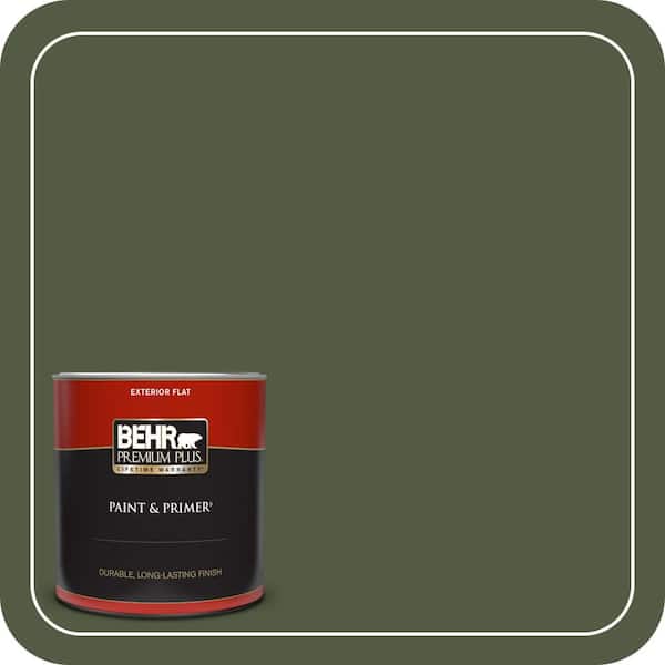 BEHR PREMIUM PLUS 1 qt. #MQ6-54 River Forest Flat Exterior Paint & Primer