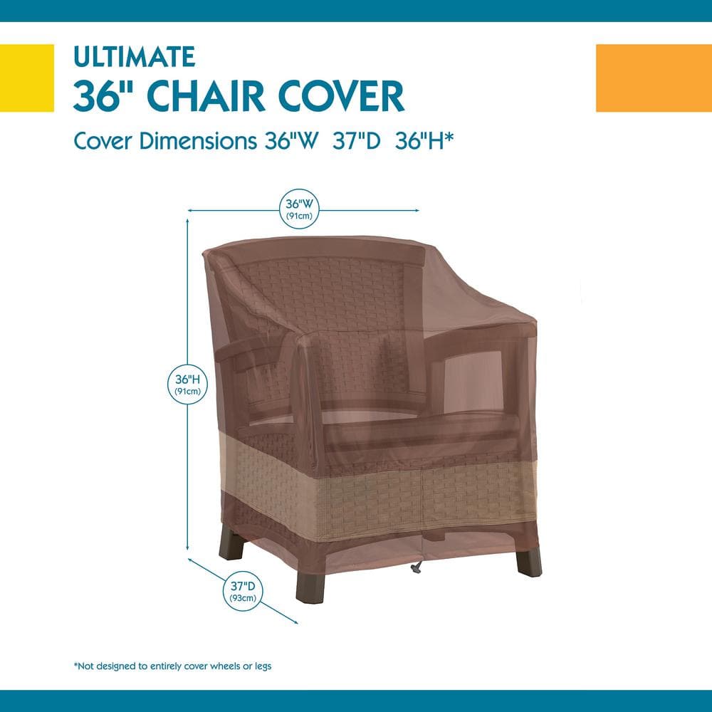 Mocha Cappuccino Waterproof 36 Inch Patio Chair Cover