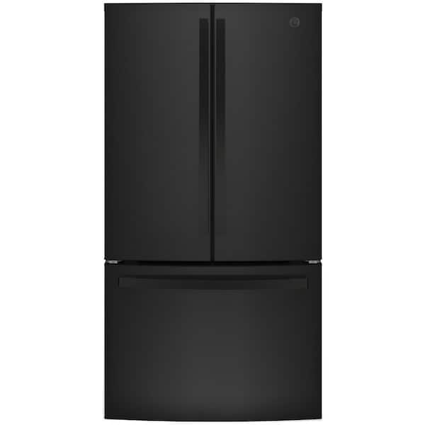 GE 27 cu. ft. French Door Refrigerator in Black with Internal