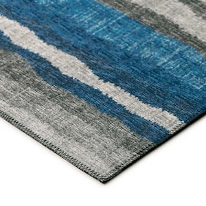 Evolve Navy 5 ft. x 7 ft. 6 in. Striped Area Rug