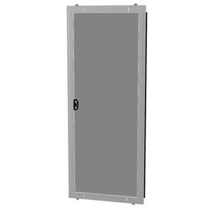Knock Down 30 in. x 80 in. White Aluminum Sliding Patio Screen Door with PetMesh