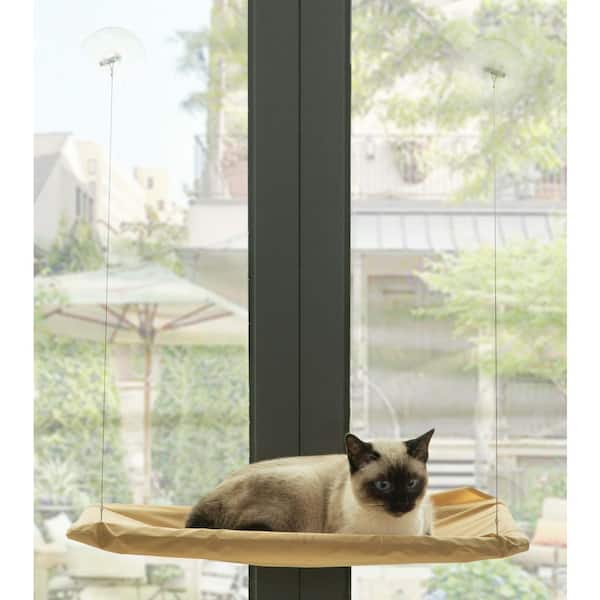 PAWSMARK Window Mounted Window Perch Cat Resting Bed Hanging Seat Shelf Pet  Hammock QI003727 - The Home Depot